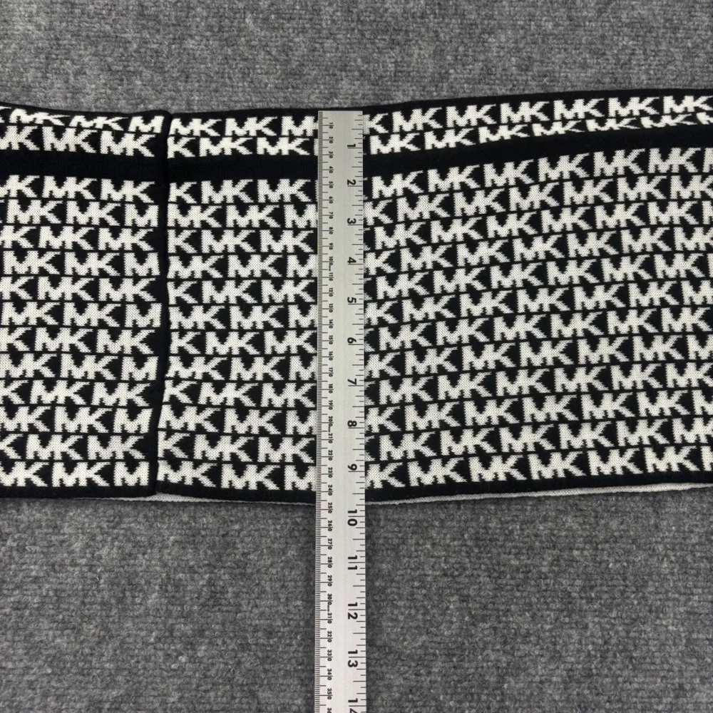 Michael‎ Kors Headband OS Black White Monogram Knit Ear Warmer Womens